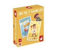 Janod - Jeu de 7 Familles - Thème Fête Foraine - Jeu de Société Enfant - Jeu de Cartes - Carton Certifié FSC - Dès 4 Ans