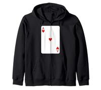 Jeu de Cartes à Jouer Ace of Hearts Costume d'halloween Sweat à Capuche