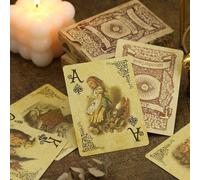Jeu de cartes à jouer vintage Alice au pays des merveilles, accessoires créatifs mignons et de haute qualité, jeux de cartes de table collectionnables pour rassemblements entre amis, collection de car
