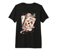 Jeu de Cartes Ace et Jack Piques rétro Blackjack 21 T-Shirt Haut de Gamme