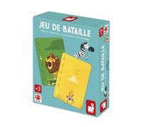 Janod – Jeu de cartes Bataille – 36 cartes Thème Animaux d'Afrique – Dès 3 ans