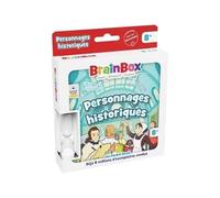 Jeu de cartes BrainBox Pocket Personnages historiques mémoire observation 150 questions Français 8+ Noir