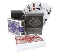 Bullets Playing Cards | Cartes Poker Plastique Professionnel - 2 Jeux de 54 Cartes Étanches & Lavables, Format Poker avec Index Jumbo
