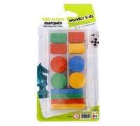 Jeu de Cartes - COFALU - Boîte 100 Jetons Marques - Mixte - A partir de 3 ans