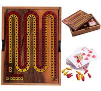 Engelhart – Cribbage en bois – Coffret avec cartes – Jeu de société 2 joueurs+ dès 8 ans