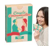 Jeu de cartes de connexion relationnelle, cartes de conversation interactives, 6,6 x 1,8 x 9,9 cm, 46 feuilles de démarrage ivre, jeu romantique pour hommes, femmes et couples