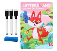 Jeu de Cartes de contrôle du Stylo | Cartes d'exercice réutilisables pour Guides de Stylo - Exercices d'écriture interactifs pour de Maternelle, Filles et étudiants avec livret d'apprentissage