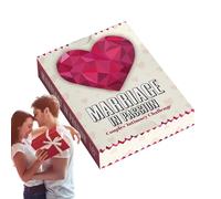 Jeu De Cartes De Conversation Pour Couples Romantiques, 50 Feuilles - Jeu De Questions Interactif Sur Les Relations, Jeux D'activités Pour Couple, Cartes De Défi De Liaison Amusantes | Pour Chambre Vo
