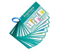 Jeu De Cartes De Fraction | Visual Math Teaching Aid for Classroom Homeschool Students Use Interactive Fraction Study Cards