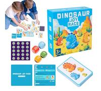 Jeu de cartes de jeu de dinosaures, cartes de jeu éducatives, cartes de mathématiques de dinosaures Jeu de jouets, compétition d'interaction parent-enfant divertissement dés