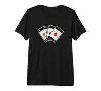 Jeu de Cartes de Poker et Smartphone Four ACES T-Shirt Haut de Gamme