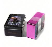 Jeu de cartes de tarot de sorcière, set de tarot pour débutants avec boîte en métal, 78 cartes de haute qualité sur papier à bords dorés, basé sur le Tarot de Rider Papetier