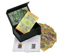 Jeu de cartes de tarot, ensemble de divination Oracle, 78 pièces, plateau de tarot portable avec guide, jeux de société, design d'œuvres d'art classique, pour adultes, nuits de famille, réunions de