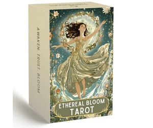 Jeu de cartes de tarot Ethereal Bloom, 78 cartes avec guide, tarot de magie de clair de lune onirique pour l'autodécouverte, la divination et la prophétie, jeux de cartes, 12x7cm, cartes de tarot 690 