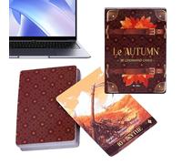 Jeu de cartes de tarot - Jeu de 36 cartes de tarot d'automne pour débutants | Deck de divination esthétique avec des tons terreux, ensemble de parole de fortune mystique, jeu de pleine conscience pour