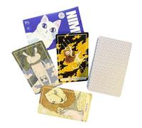 Jeu de cartes de tarot, jeu de divination à motif de chat blanc, 78 pièces de cartes Oracle pour adultes et femmes, fête de voyage à domicile, guidance spirituelle, méditation, croissance personnelle,