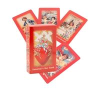 Jeu de cartes de tarot, jeu de divination, jeu de divination, jeu de plateau du destin anglais avec thème de la Saint-Valentin pour fête de famille, divertissement, adultes, débutants, lecture de