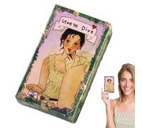 Jeu de cartes de tarot - Jeu de prédiction portable Dive to You | Cartes Oracle en papier léger version anglaise | Decks Oracle version anglaise pour prédiction, réunions d'amis et nuits de famille