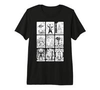 Jeu de Cartes de Tarot Major Arcana Retro Vintage Pop Art Astrologie T-Shirt Haut de Gamme