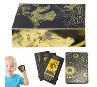Jeu de cartes de tarot Oracle, 7 x 12 cm, système de divertissement de divination en PVC pour utilisation à la maison et en famille, cartes d'apprentissage de la fortune de style guide mystique pour