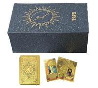 Jeu de cartes de tarot Oracle, 7 x 12 cm, système de divertissement de divination en PVC pour utilisation à la maison et en , cartes d'apprentissage de la fortune de style guide mystique pour