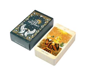 Jeu de cartes de tarot Oracle - 78 cartes The Solar Kingdom - Visuels du royaume solaire céleste, sagesse métaphysique radieuse et perspective chronologique, finition artistique en carton de qualité