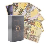 Jeu de cartes de tarot pour débutant 78 feuilles Outil de divination | Outils de divination de tarot pour adultes et enfants, fêtes de famille, exploration spirituelle