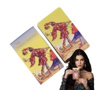 Jeu de cartes de tarot russes en papier | 78 feuilles de compagnon d'exploration spirituelle à collectionner pour activités de groupe filles, adolescents, garçons, étudiants, famille