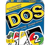 Jeu de cartes DOS Mattel Games, deuxième édition, jeu de voyage familial avec règles mises à jour pour enfants et adultes dans une boîte de range