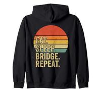 Jeu de Cartes Eat Sleep Bridge Repeat Sweat à Capuche