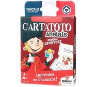 Ducale - Cartatoto Anglais - Jeu de Cartes éducatif - Apprendre à l'anglais en s'amusant - Niveau CP/CE1/CE2 - dès 5 Ans - Fabriqué en France, d'or