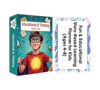 Jeu de Cartes éducatives - 3.43x2.24 dans la Conception Contes Contes du Jouet pour préscolaire, Apprentissage des Voyages Scolaires avec Fonction Jeu Interactive, Deck d'a