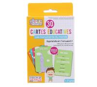 Jeu de Cartes Educatives ""Monuments"" 12cm Multicolore
