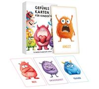 Jeu de Cartes émotions | Jeu des Besoins | Langue : Allemand | 32 Cartes d’Alphabétisation Émotionnelle | Emotions Enfants | Communication Non-Violente | Coaching, Formations, Thérapie, Écoles