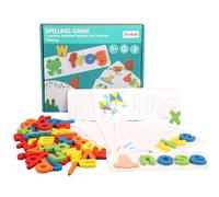 Jeu De Cartes En Bois Pour L'Apprentissage Des Lettres De L'Alphabet, Jeu De Pratique De L'Orthographe Des Mots, Cartes D'Orthographe Anglaises, Jouets Éducatifs Précoces