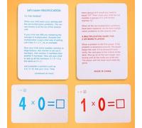 Jeu De Cartes En Papier, 36 Pièces, Cartes Flash D'Opération D'Addition De Division, Jouet Éducatif D'Apprentissage Des Maths Pour Enfants