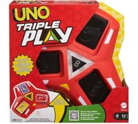 Jeu de Cartes Famille - Mattel Games - Uno Triple Play - Boitier électronique lumineux et sonore - Dès 7 ans