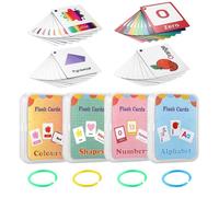 Jeu De Cartes Flash De Lecture Montessori Pour Enfants, Jouets Éducatifs, Apprentissage De L'alphabet, Couleurs, Formes Et Nombres, 4 Jeux