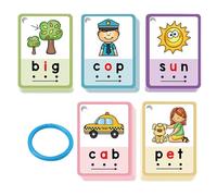 Jeu de Cartes Formation Lecture - Jeu éducatif 70 Pièces Cartes Flash phonétique | Matériel d'apprentissage interactif pour à partir de 3 ans, Jouet éducatif pour la maison, la famille, la