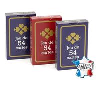 Jeu de cartes Gauloise Bleue et Rouge - FRANCE CARTES - Lot de 3 - Pour Bridge, Poker et Canasta