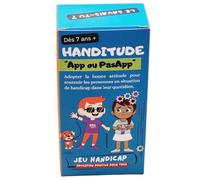 Jeu de Cartes Handicap - Handitude - Comprendre, réagir, inclure - 100 Cartes pour sensibiliser dès 7 Ans - Famille, école, Atelier - App ou Pas App ? - Jeu éducatif Actionvisible