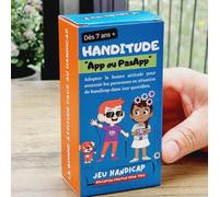 Jeu de Cartes Handicap - Handitude - Comprendre, réagir, inclure - 100 Cartes pour sensibiliser dès 7 Ans - Famille, école, Atelier - App ou Pas App ? - Jeu éducatif Actionvisible