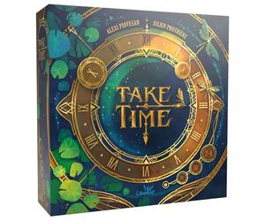 Jeu de cartes Libellud Take Time - coopératif, déduction & communication limitée, 2-4 joueurs 10+, 40 défis, ~30 min - Bleu/Or