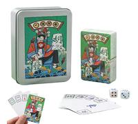 Jeu de cartes Mahjong familial, Jeu de cartes Mahjong chinois - Carte à jouer Mah Jong classique drôle chinois,Carte à jouer Mahjong portable créative pour divertissement nocturne, barbecue
