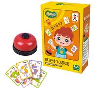 Jeu de cartes mathématiques pour | avec cloche amusante réutilisable | Jeu de cartes flash de somme et de comptage pour préscolaire, maison, école, voyage, étude et divertissement