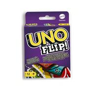 Jeu de cartes Mattel Games UNO Flip! pour enfants, adultes et soirée en famille avec des cartes recto-verso dans une boîte de rangement collector, multicolore, jeu de cartes poker UNO, jeu de fête dét