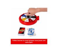 Jeu de cartes Mattel Games UNO Wizz avec spinner, 112 cartes, 2 à 10 joueurs, 7 ans et plus, multicolore