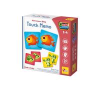 Jeu de cartes mémoire tactile Montessori Baby Touch Memo Lisciani 24 pièces Multicolore jaune