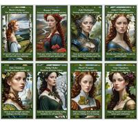 Jeu de cartes oracle celtique Arbre Ogham Oracle Roue de l'année divination celtique