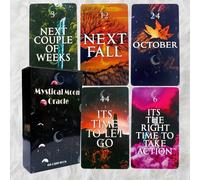 Jeu de cartes Oracle de la Lune Mystique 60 cartes - Cartes de divination révélatrices avec mots-clés pour guider sur le timing, les choix de vie et les relations. Cartes de tarot pour débutants, jeu